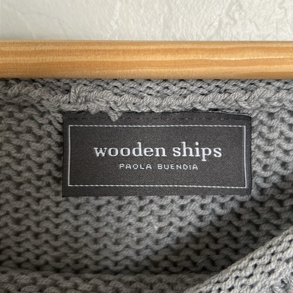 Grey Wooden Ships Sweater Size M/L - Picture 3 of 4